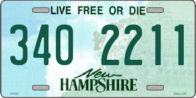 NH license plate 3402211