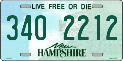 NH license plate 3402212