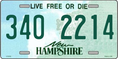 NH license plate 3402214