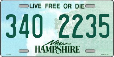 NH license plate 3402235