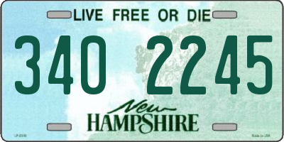 NH license plate 3402245