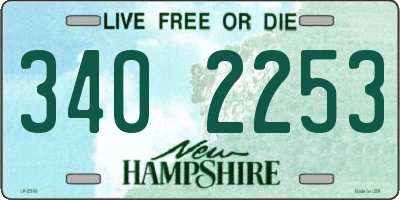 NH license plate 3402253