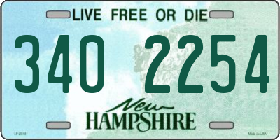 NH license plate 3402254