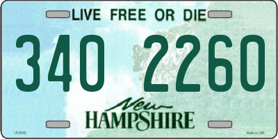 NH license plate 3402260
