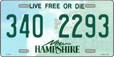 NH license plate 3402293