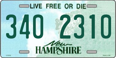 NH license plate 3402310