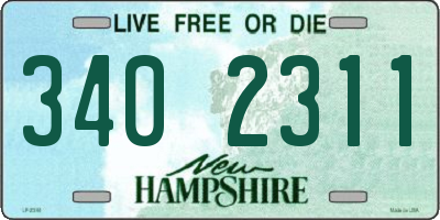 NH license plate 3402311