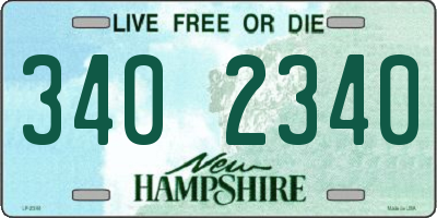 NH license plate 3402340