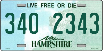 NH license plate 3402343