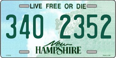 NH license plate 3402352
