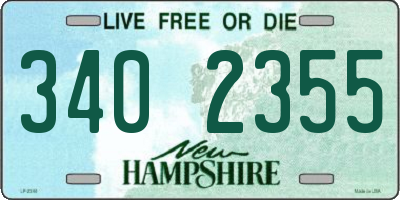 NH license plate 3402355