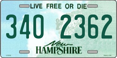 NH license plate 3402362