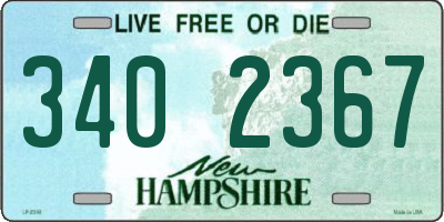 NH license plate 3402367