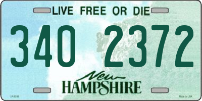 NH license plate 3402372