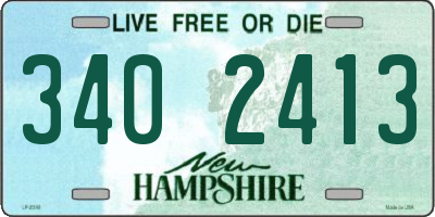 NH license plate 3402413