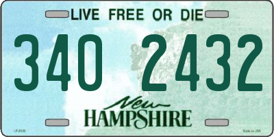NH license plate 3402432