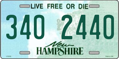 NH license plate 3402440
