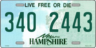 NH license plate 3402443
