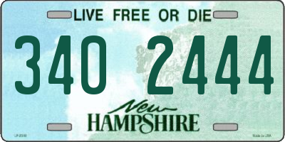 NH license plate 3402444
