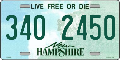 NH license plate 3402450