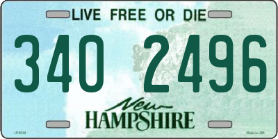 NH license plate 3402496