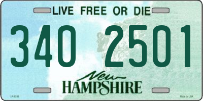 NH license plate 3402501