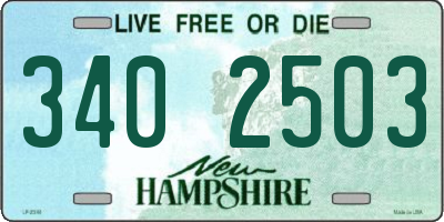 NH license plate 3402503