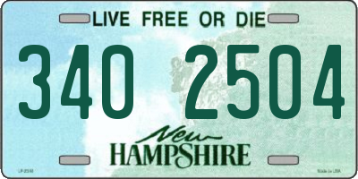 NH license plate 3402504