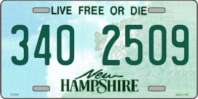 NH license plate 3402509
