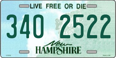 NH license plate 3402522