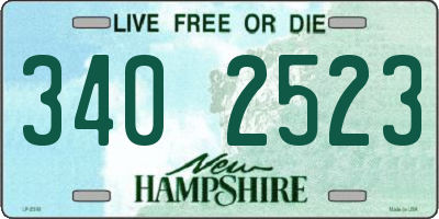 NH license plate 3402523