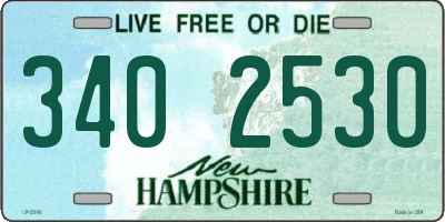 NH license plate 3402530