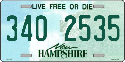 NH license plate 3402535