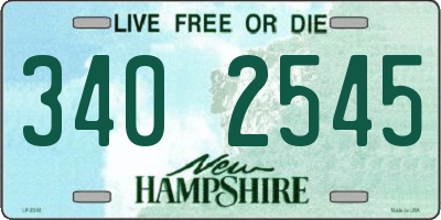 NH license plate 3402545
