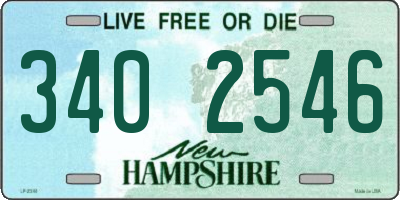 NH license plate 3402546