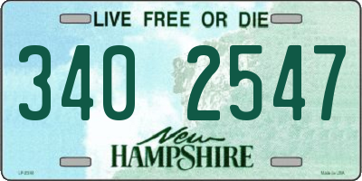 NH license plate 3402547