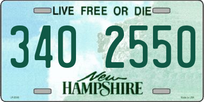 NH license plate 3402550