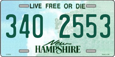 NH license plate 3402553
