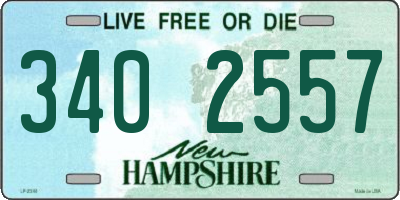 NH license plate 3402557