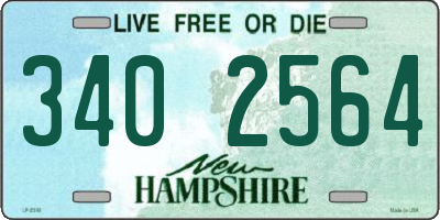 NH license plate 3402564