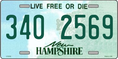 NH license plate 3402569