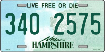 NH license plate 3402575