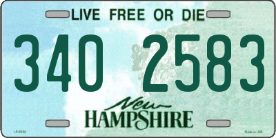 NH license plate 3402583