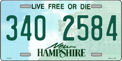 NH license plate 3402584