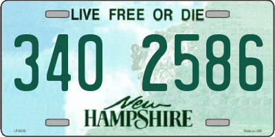 NH license plate 3402586