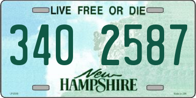 NH license plate 3402587