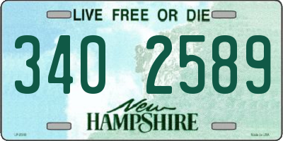 NH license plate 3402589