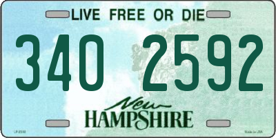 NH license plate 3402592