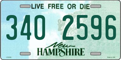 NH license plate 3402596