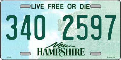 NH license plate 3402597